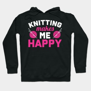 Knitting makes me happy (white) Hoodie